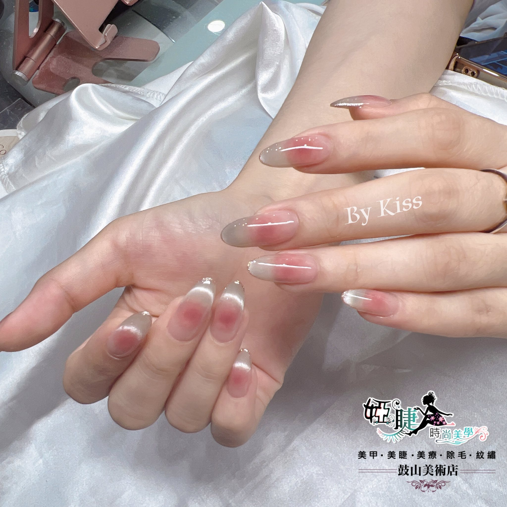 泡泡水流美甲示範